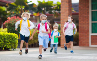 Children running school
